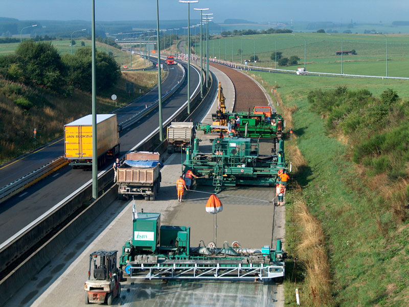 chantier sur autoroute